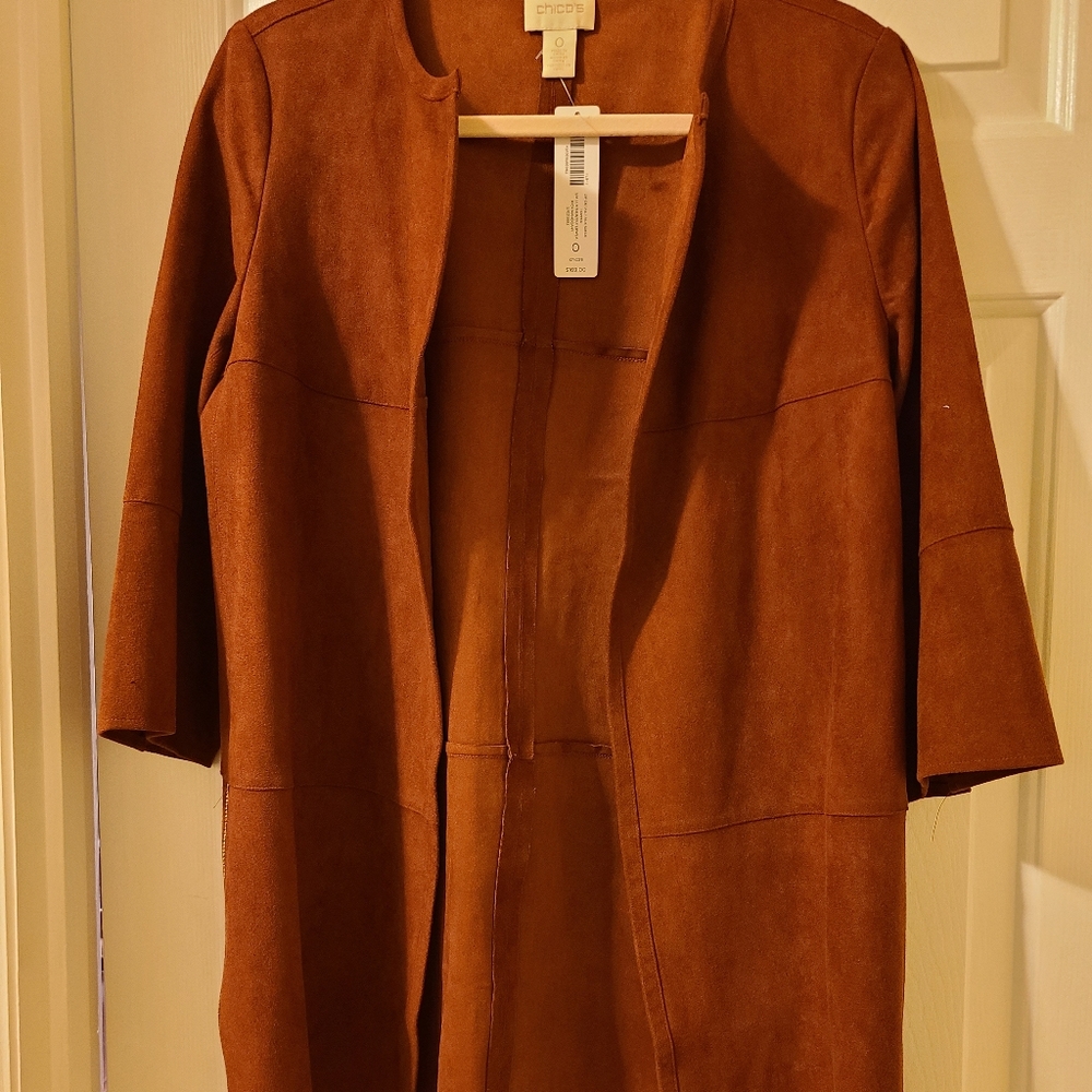 NWT Faux Suede Chicos Jacket